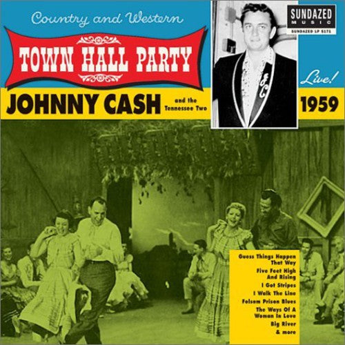the album cover for Johnny Cash - Live at Town Hall Party 1959