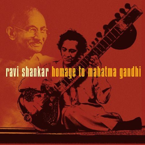 the album cover for Ravi Shankar - Homage to Mahatma Gandhi