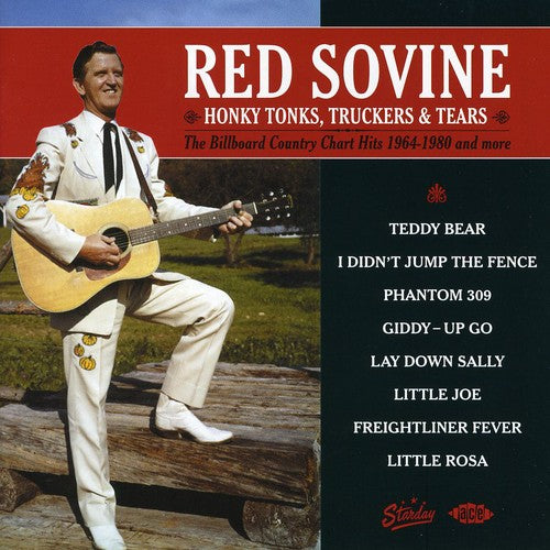 the album cover for Red Sovine - Honky Tonks Truckers & Tears-Billboard Country Cha [Import]