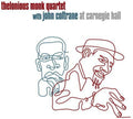 the album cover for Monk/Coltrane - Thelonious Monk Quartet With John Coltrane At Carnegie Hall