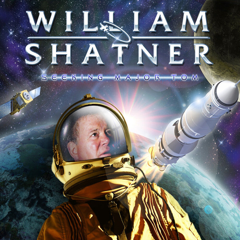 the album cover for William Shatner - Seeking Major Tom