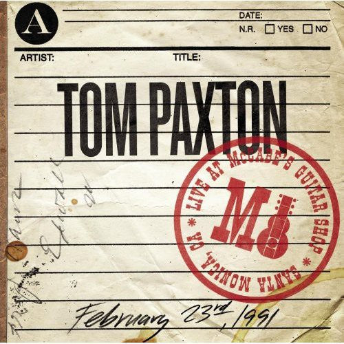 the album cover for Tom Paxton - Live at McCabe's Guitar Shop