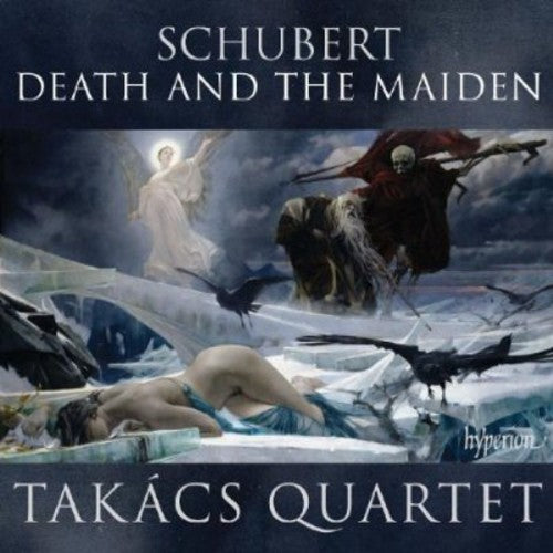 the album cover for F. SCHUBERT - String Quartets Nos 13 & 14 - Death & the Maiden